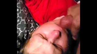 Karen Sanders&comma; wife wakes up with cock in her mouth