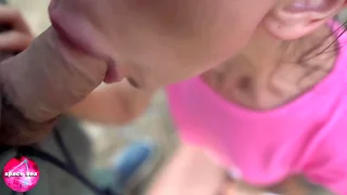 My Girlfriend Wants a Mouthful of Cum&period; Blowjob in Forest
