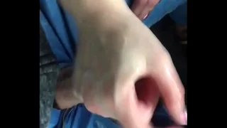 Hardcore hand job in car