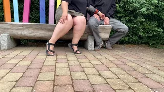 Stranger MILF gives me a cock in a public park