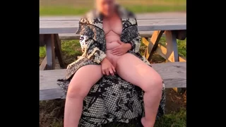 My wife mastubates in the car with Dildo 4