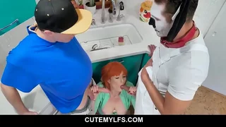 Vocal ginger milf fucks two family guys - Lauren Phillips