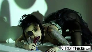 Hot Christy Mack the Pirate plays with her amazing ass and tight wet pussy