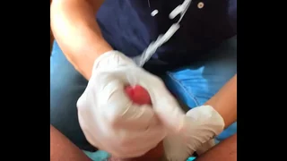 My wife is giving me a quick HJ